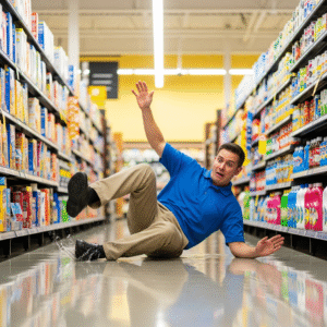 תאונת עבודה בחנויות קמעונאיות: החלקות, נפילות ופגיעות נפשיות
